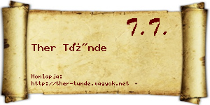 Ther Tünde névjegykártya